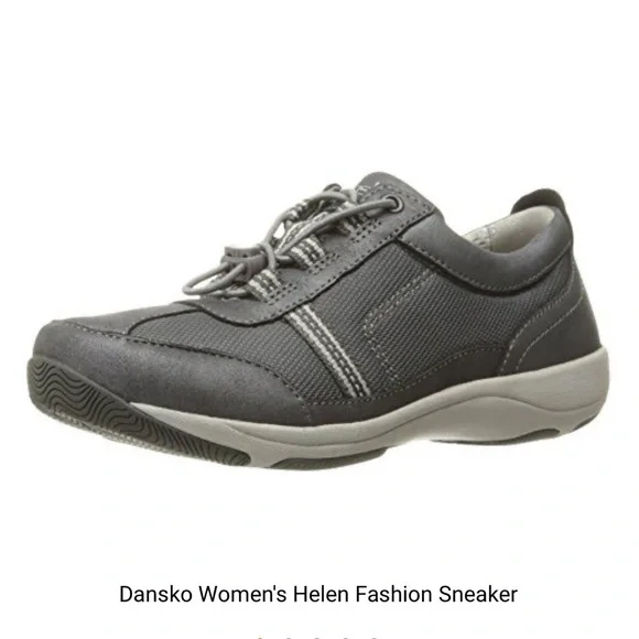 Dansko Helen Women's Gray Leather Fashion Sneaker Size